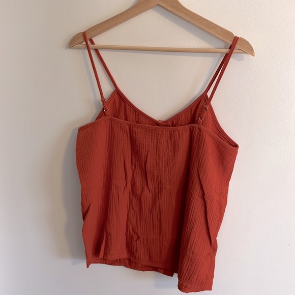 Anthropologie Dolan button up tank top color dark pink size M - Picture 2 of 3